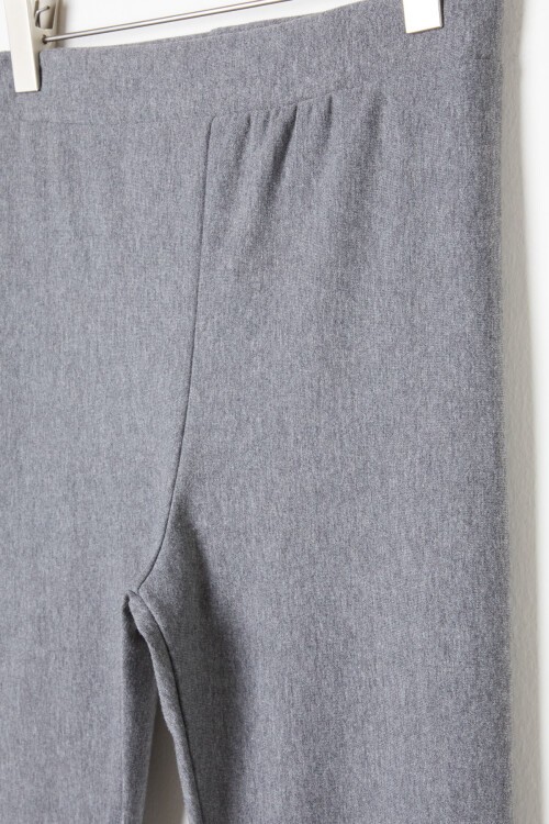 Kız Çocuk Şardonlu Gri Düz Tayt 16400