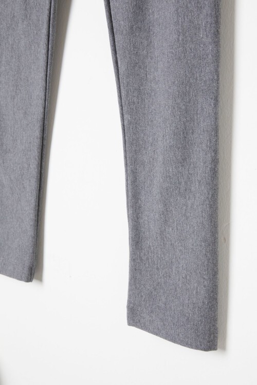 Kız Çocuk Şardonlu Gri Düz Tayt 16400