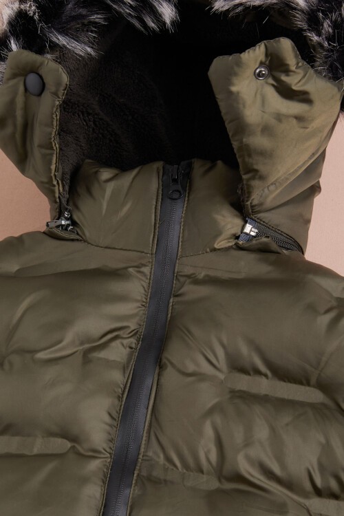 Kız Çocuk Şişme Mont Haki 15581