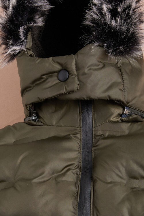 Kız Çocuk Şişme Mont Haki 15581