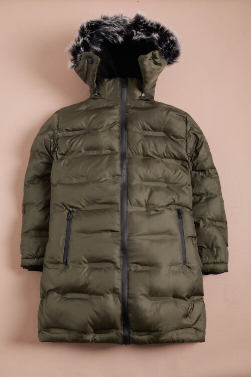 Kız Çocuk Şişme Mont Haki 15581