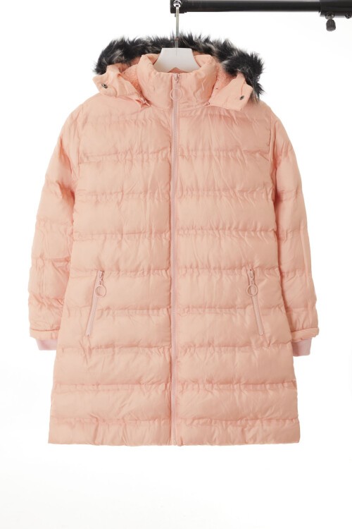 Kız Çocuk Somon Şişme Mont 15572