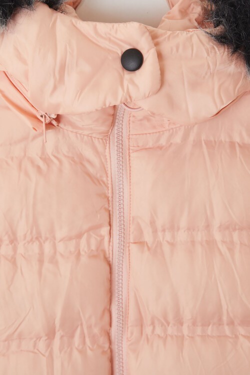 Kız Çocuk Somon Şişme Mont 15572