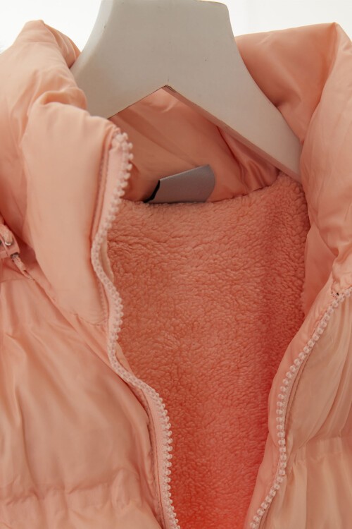 Kız Çocuk Somon Şişme Mont 15572