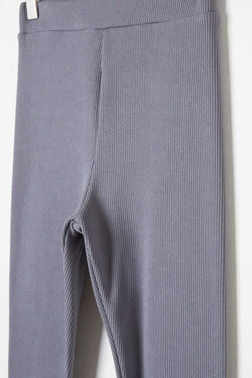 Kız Çocuk Volanlı Gri İspanyol Paça Tayt 16382