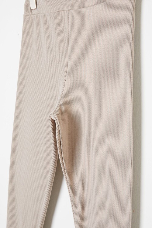 Kız Çocuk Volanlı Krem İspanyol Paça Tayt 16383