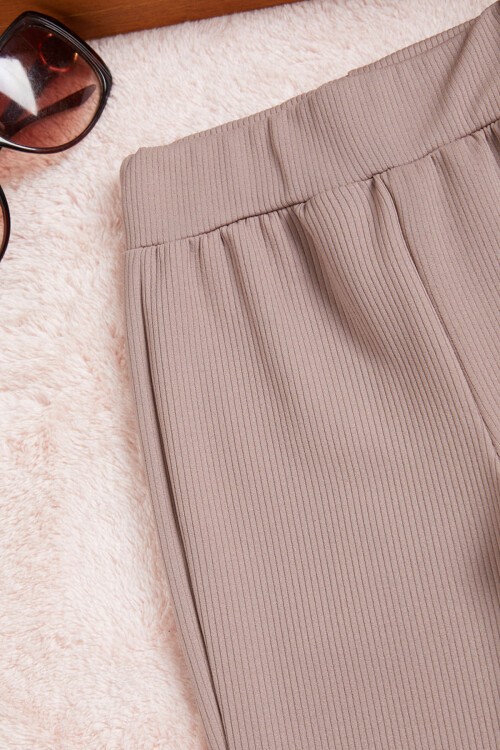 Krem Boncuklu Yırtmaçlı İspanyol Kız Tayt 15657