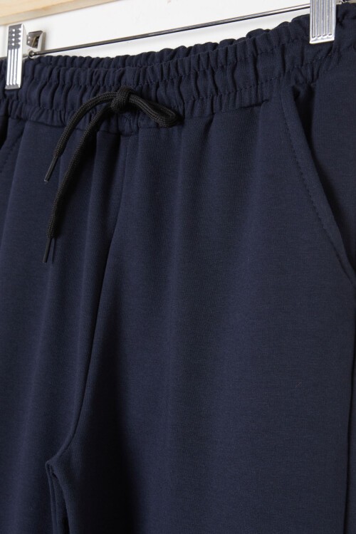 Lacivert Bel ve Paça Lastikli Basic Erkek Çocuk Okul Eşofman Altı 16254