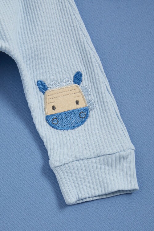 Mavi Ayıcıklı Çıtçıtlı Badili 3lü Erkek Bebek Takım 15687