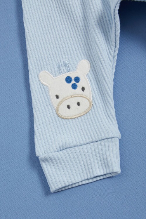 Mavi Ayıcıklı Çıtçıtlı Badili 3lü Erkek Bebek Takım 15687