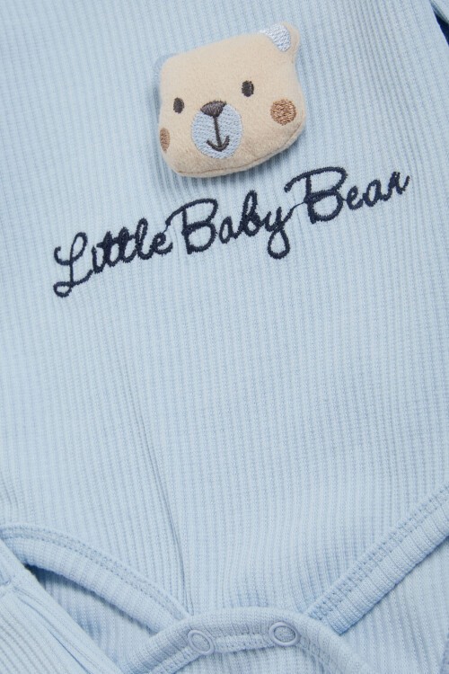 Mavi Ayıcıklı Çıtçıtlı Badili 3lü Erkek Bebek Takım 15687