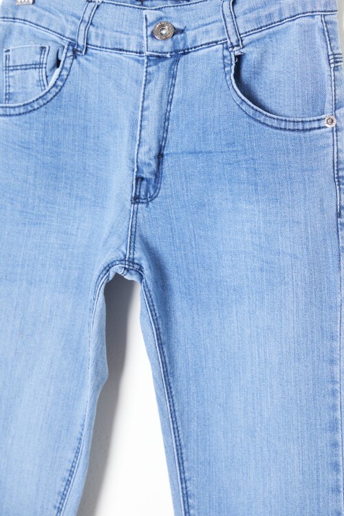 Mavi Desenli Erkek Çocuk Jean Pantolon 16220