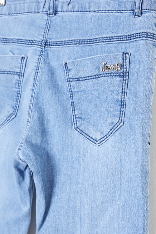 Mavi Desenli Erkek Çocuk Jean Pantolon 16220