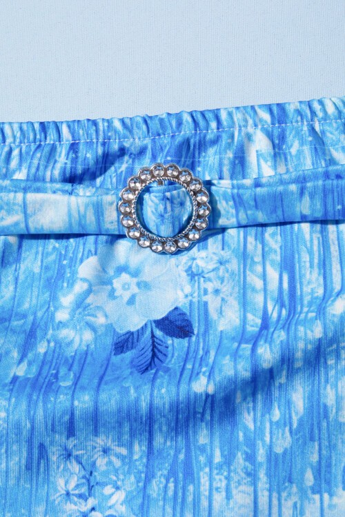 Mavi Frozen Baskılı Kız Mayo Takımı 15623