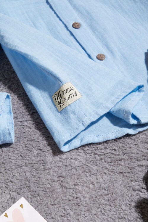 Mavi Gömlekli Erkek Çocuk Takım Elbise 15433