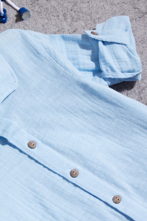 Mavi Gömlekli Erkek Çocuk Takım Elbise 15433