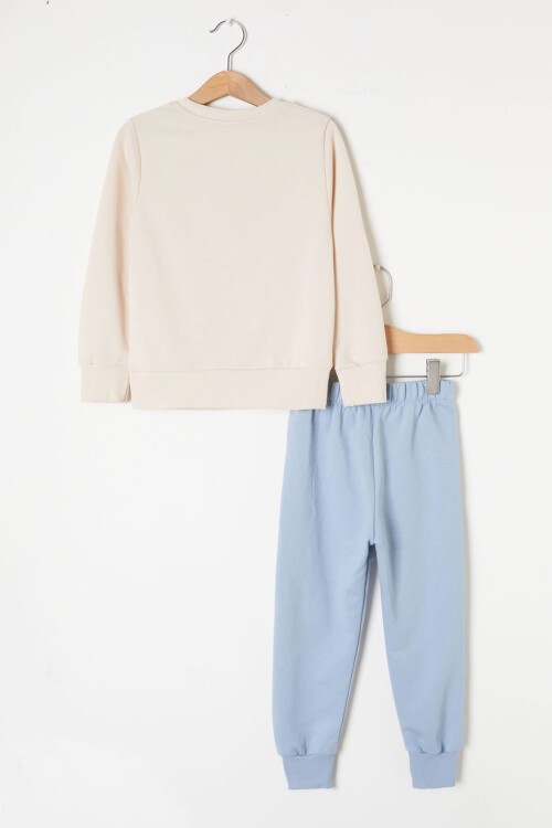 Mavi Kaplan Baskılı Erkek Çocuk Eşofman Takımı 16355