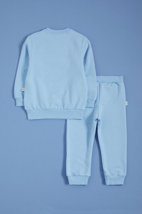 Mavi Papyonlu Ayıcık Detaylı Erkek Bebek Takımı 16143