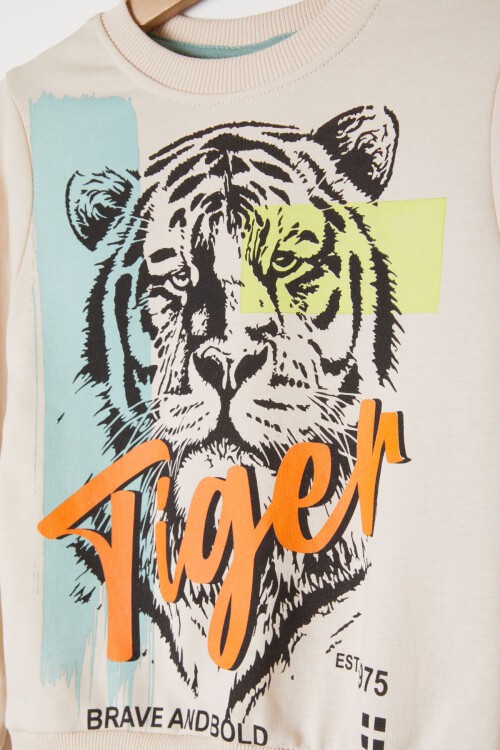 Mint Kaplan Baskılı Erkek Çocuk Eşofman Takımı 16354