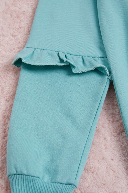 Mint Yazı Baskılı Püsküllü Kız Çocuk Sweatshirt 16313