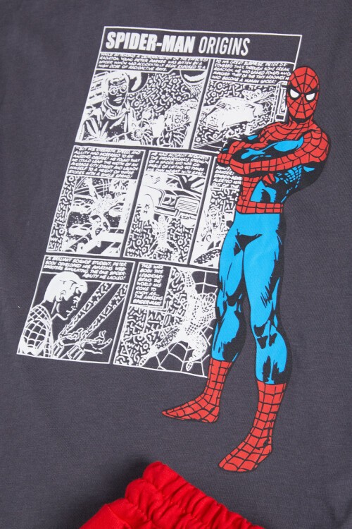 Örümcek Adam Baskılı Erkek Çocuk Şortlu Takım 15478