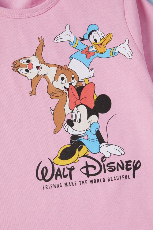 Pembe Çizgi Karakterli Kız Çocuk Şortlu Takım 15626