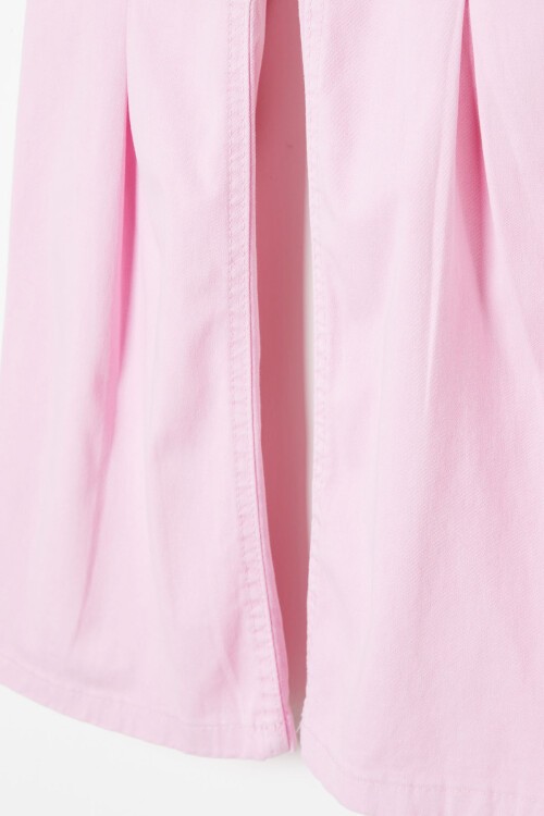 Pembe İspanyol Paça Beli Lastikli Kız Pantolon 16235