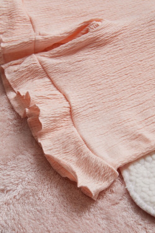 Pembe Kalpli Karakter Baskılı Kız Çocuk Şortlu Takım 15451