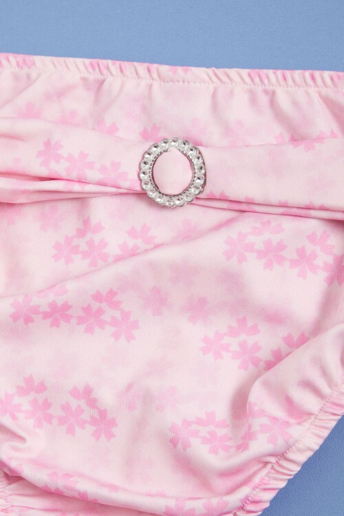 Pembe Karakter Baskılı Kız Mayo Takımı 15620