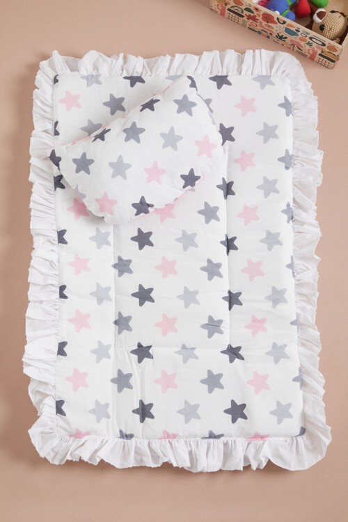 Pembe Yıldızlı Yastıklı Kız Bebek Alt Açma 16100