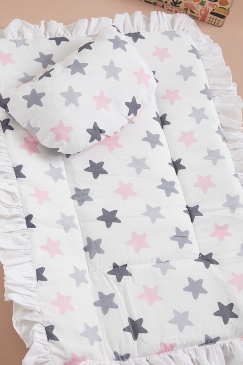 Pembe Yıldızlı Yastıklı Kız Bebek Alt Açma 16100