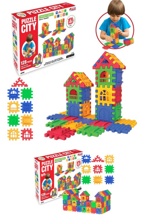 Puzzle City Yapı Ve Tasarım Blokları 128 Parça 16050
