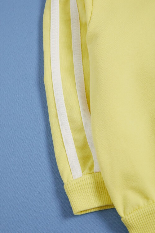 Sarı Kapşonlu Hırkalı Fermuarlı Erkek Bebek Takımı 16145