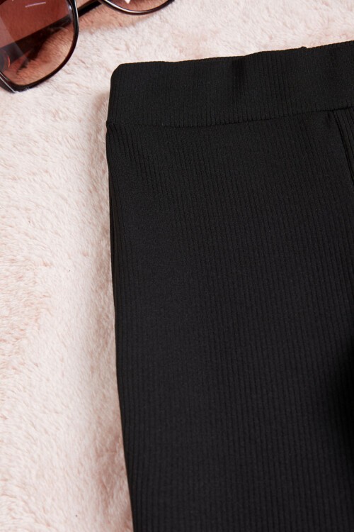 Siyah Boncuklu Yırtmaçlı İspanyol Kız Tayt 15656