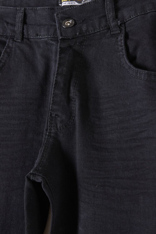 Siyah Desenli Erkek Çocuk Jean Pantolon 16221