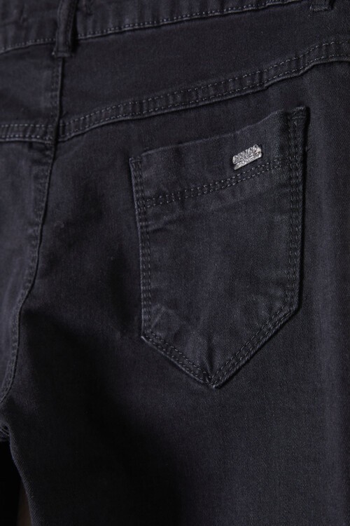 Siyah Desenli Erkek Çocuk Jean Pantolon 16221