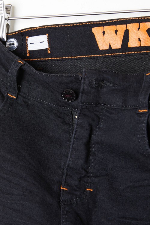 Siyah Erkek Çocuk Likralı Jean Pantolon 16240