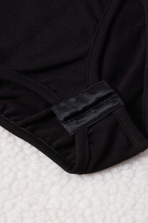 Siyah Kolları Dantelli Kız bebek Çıtçıtlı Badi 15465