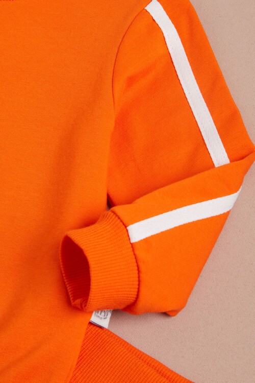 Turuncu Şeritli Erkek Bebek Takımı 16137