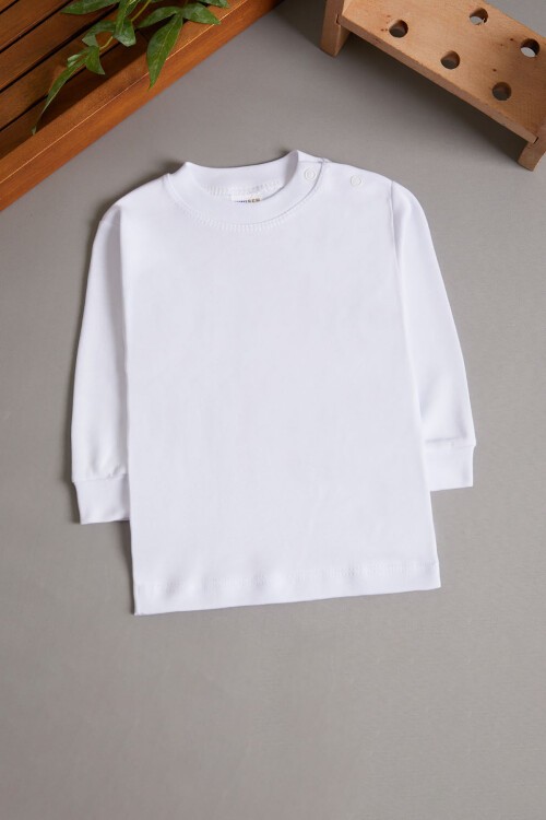 Unisex Uzun Kollu Çıtçıtlı Yakalı Badi 15648