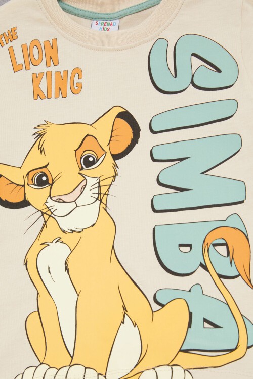 Yeşil Aslan Kral Baskılı Erkek Çocuk Şortlu Takım 15406