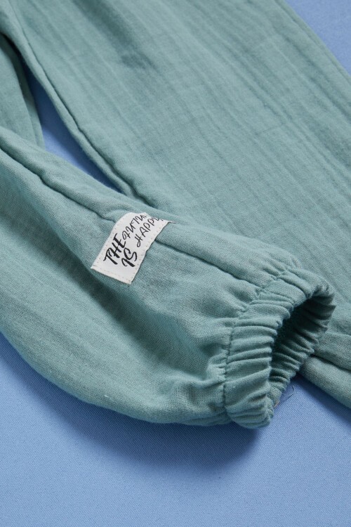 Yeşil Kapüşonlu Erkek Çocuk Yazlık Eşofman Takımı 15533