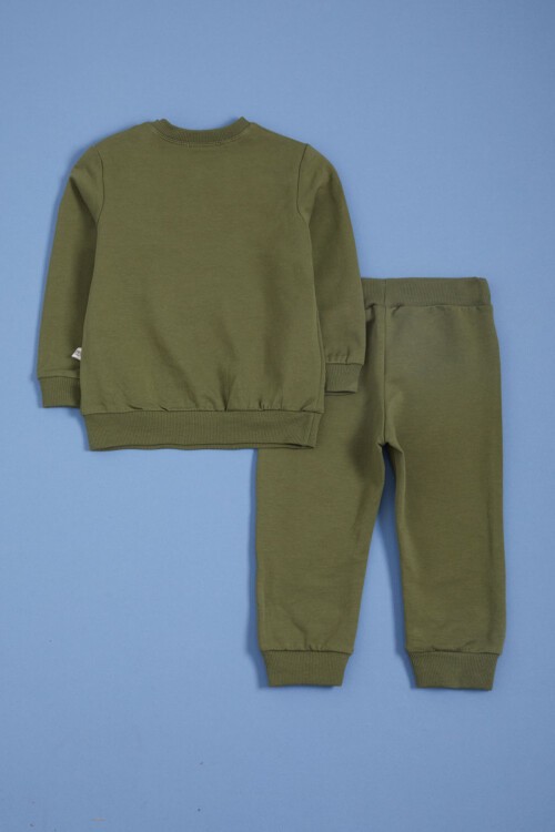 Yeşil Papyonlu Ayıcık Detaylı Erkek Bebek Takımı 16141