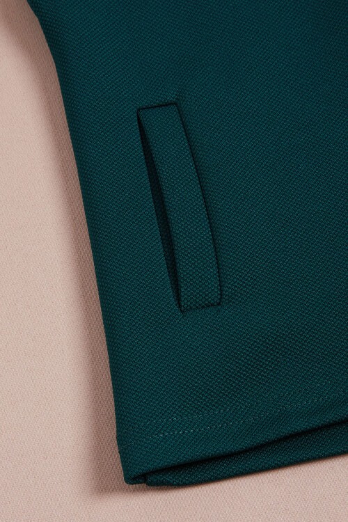 Yeşil Sıfır Kol Kapüşonlu Erkek Bebek Yelek 16179