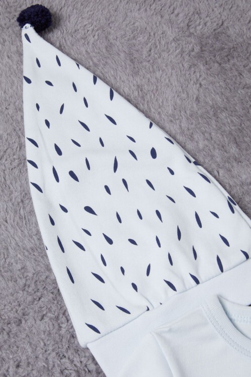 Ayıcık Baskılı Şapkalı Erkek Bebek Eşofman Takımı 16722