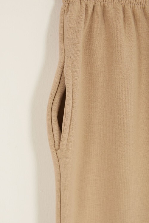 Bej Erkek Çocuk Sevimli Ayıcık Temalı Şardonlu 3 İplik 2li Takım