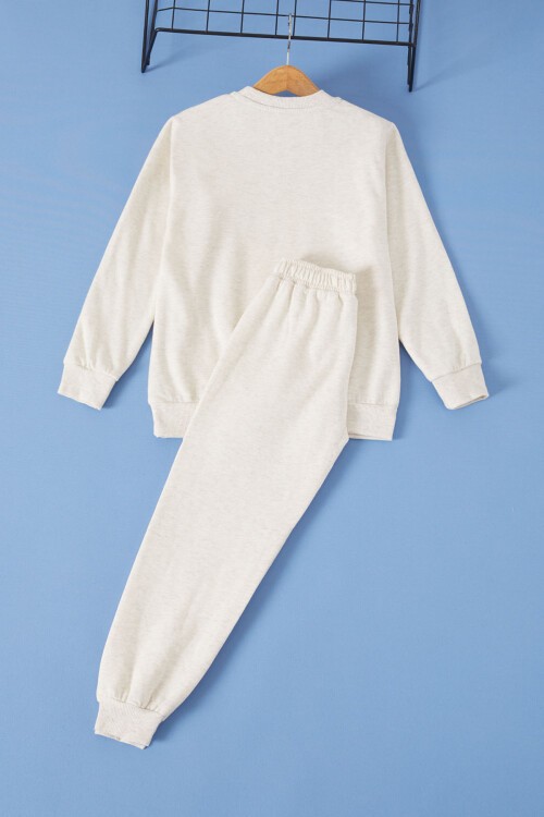 Bej Örümcek Adam Baskılı Erkek Çocuk Eşofman Takımı 17272