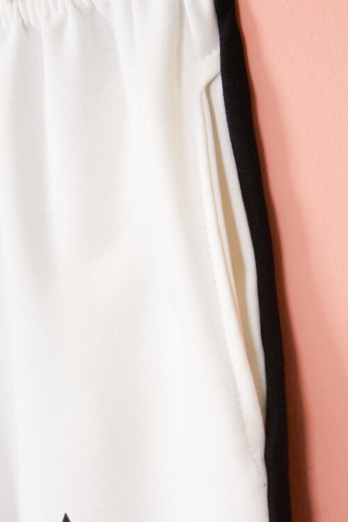 Beyaz Güneş Baskılı Kız Çocuk Eşofman Takımı 17095