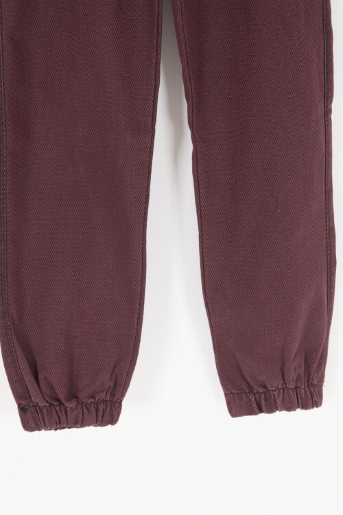 Bordo Dokulu Kumaş Erkek Çocuk Pantolon 16809
