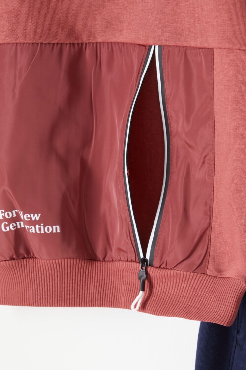 Bordo Kanguru Cepli Polarlı Erkek Çocuk Kapşonlu Eşofman Takımı 16733